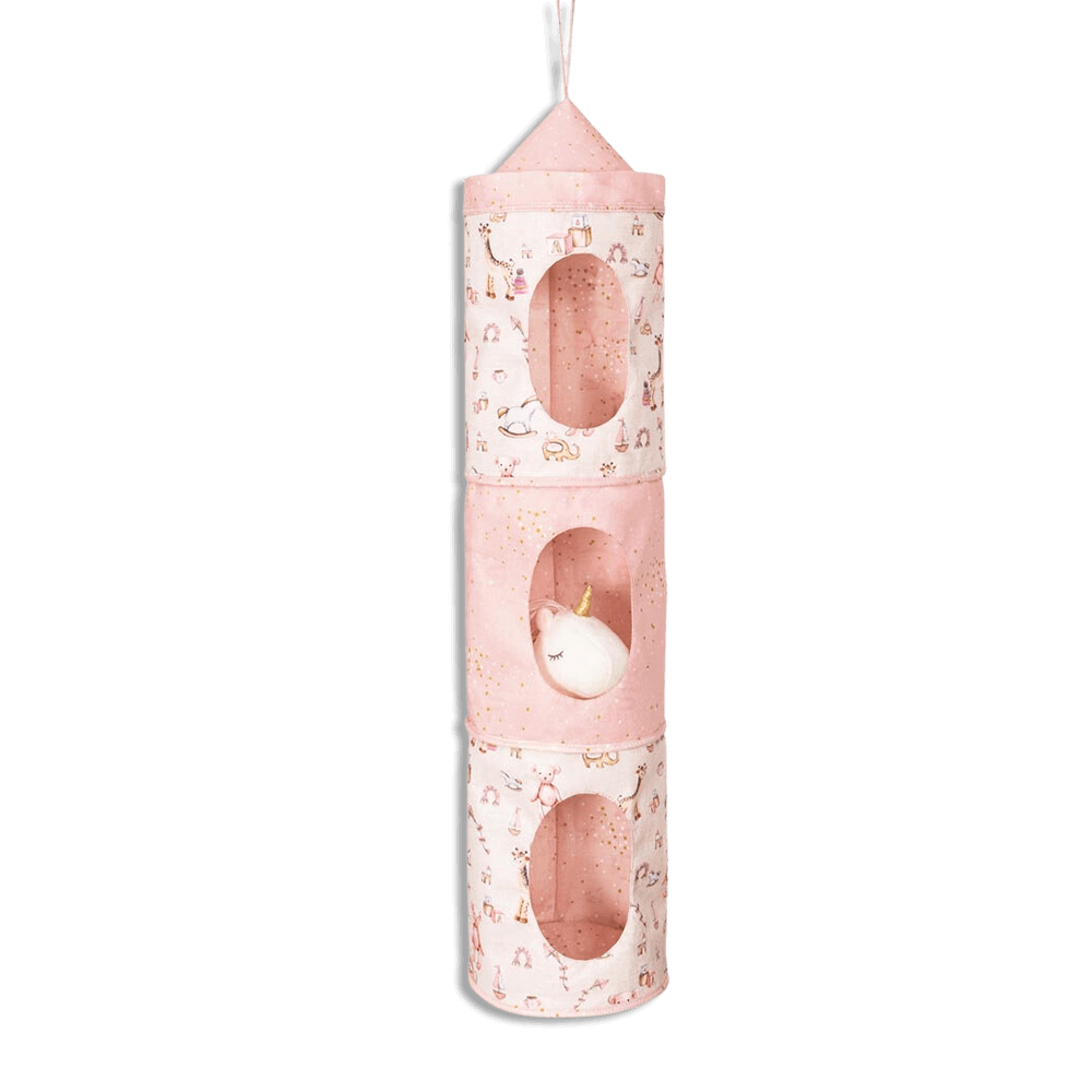 Pink-Baby-Bed-Storage-Bag-3-Pockets