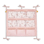 Pink Baby Crib Organizer 9 Pockets