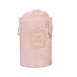Pink Baby Round Basket with Drawstring Cover