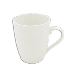 Semi Circle Pattern White Mug