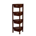 Sigma Brown Corner 4 Shelf Tier Storage Organizer