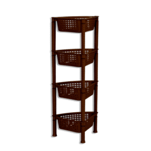 Sigma Brown Corner 4 Shelf Tier Storage Organizer