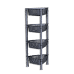 Sigma Grey Corner 4 Shelf Tier Storage Organizer