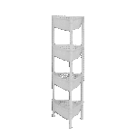 Sigma White Corner 4 Shelf Tier Storage Organizer
