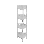 Sigma White Corner 4 Shelf Tier Storage Organizer