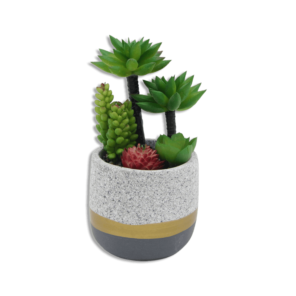 Silver-Vase-with-Gray-Base-and-Palm-Trees