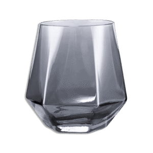 Transparent 6Pcs Set of Black Hexagonal Glass Cup