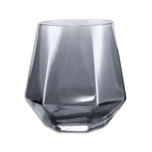 Transparent 6Pcs Set of Black Hexagonal Glass Cup
