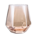 Transparent 6Pcs Set of Golden Hexagonal Glass Cup