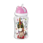 Unicorn Water Bottle With Lid & Straw For Kids