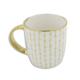 White 350ml Mug With Golden Arrows Pattern