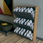 Wooden 3 Layers Shoes Closet Grey & Brown