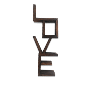 Wooden 96cmx25cm Dark Brown Love Stand