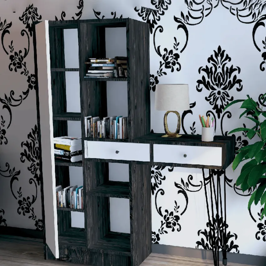 Wooden-Black-&-White-Closet-with-Layers-and-Drawers
