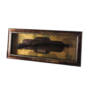 Wooden gun & bullets decor wall frame