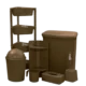 3m Plast Brown Bubble 7pcs Bathroom Set