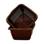 3M Plast Brown Squared Strainer with Bowl