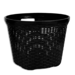 3M Plast Dixie Black Round Laundry Plastic Basket