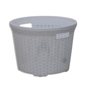 3m Plast Dixie White Round Laundry Plastic Basket