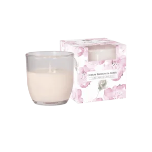 Cherry Blossom & Amber Scented Candle