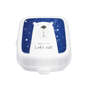 Gondol Bear Design Lunch Box with Spoon & Fork