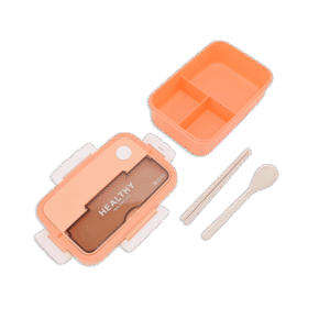 Healthy 1500ml Orange 3 Compartment Lunch Box1