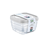 Hobby Lfe 3x1.5L Grey Square Trend Storage Container