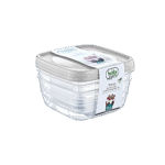 Hobby Lfe 3x1.5L Grey Square Trend Storage Container
