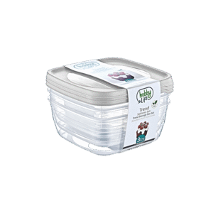 Hobby Lfe 3x1.5L Grey Square Trend Storage Container
