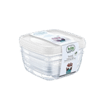Hobby Lfe 3x1.5L White Square Trend Storage Container