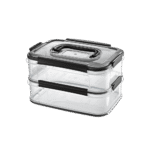 Hobby Life 2x1.8L Black Sealed Double Layer Sealed Storage Box
