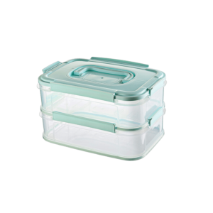 Hobby Life 2x1.8l Green Sealed Double Layer Sealed Storage Container