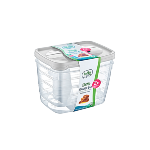 Hobby Life 2x3.5l Grey Set Of 2 Deep Trend Storage Containers