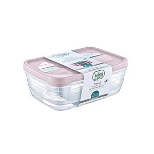 Hobby Life 2x3l Pink Rectangular Trend Storage Container