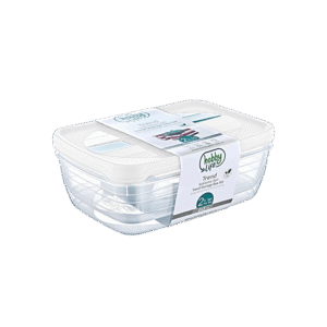 Hobby Life 2x3L White Rectangular Trend Storage Box