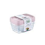 Hobby Life 3x0.3L Pink Rectangular Trend Storage Container
