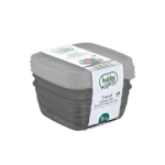Hobby Life 3x0.5L Black & Grey Square Trend Storage Container