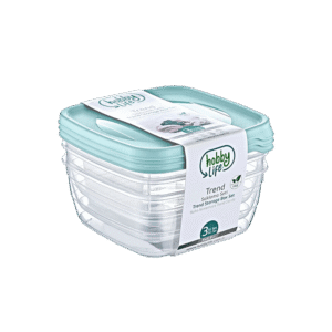 Hobby Life 3x0.9L Blue Trend Square Storage Box