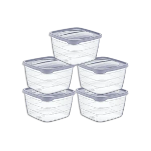 Hobby Life 5x0.25L Light Purple Square Trend Storage Container