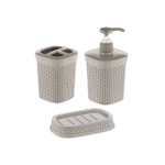 Hobby Life Brown Diamond 3 Pcs Bathroom Set