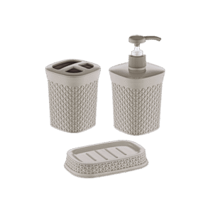 Hobby Life Brown Diamond 3 Pcs Bathroom Set