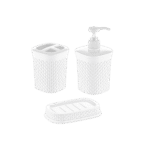 Hobby Life White Diamond 3 Pcs Bathroom Set