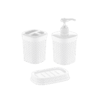 Hobby Life White Diamond 3 Pcs Bathroom Set