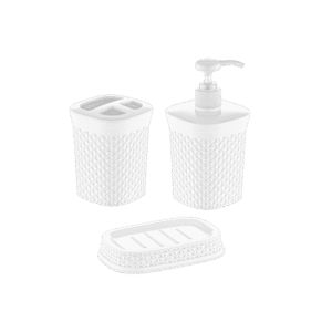 Hobby Life White Diamond 3 Pcs Bathroom Set