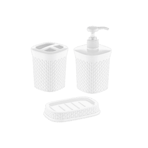 Hobby Life White Diamond 3 Pcs Bathroom Set