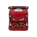 Red Colored Resin Decor