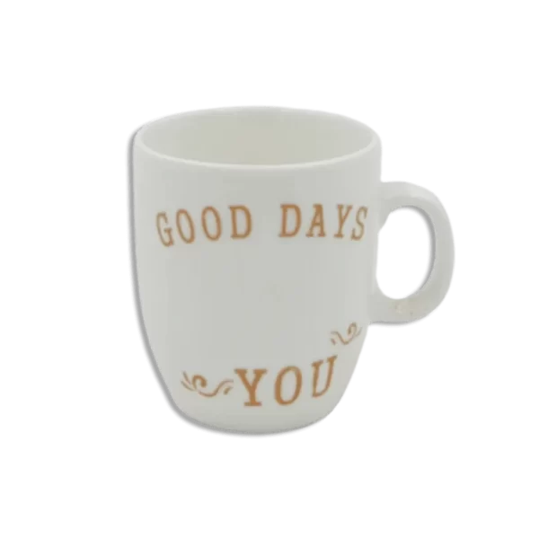 White Porcelain Good Day 250ml Mug