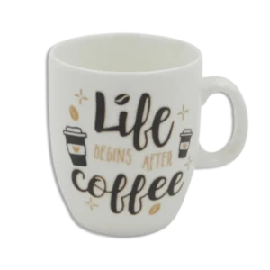 White Porcelain Patterned 250ml Mug