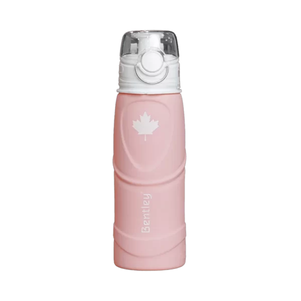 Bentley Pink Silicon Foldable Water Bottle