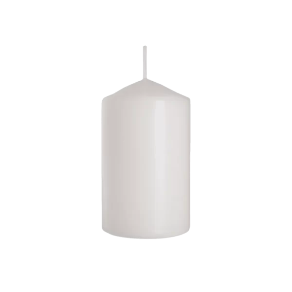 Bispol 10cm White Column Candle